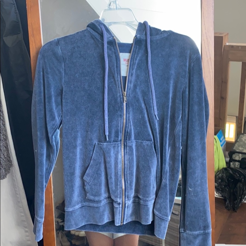 Velour zip up